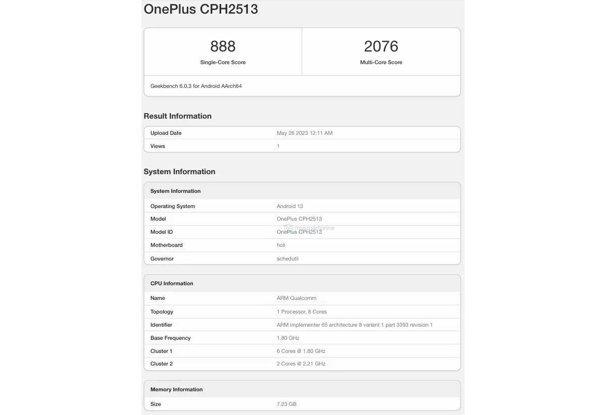 OnePlus Nord N30 5G appeared on Geekbench with Snapdragon 695