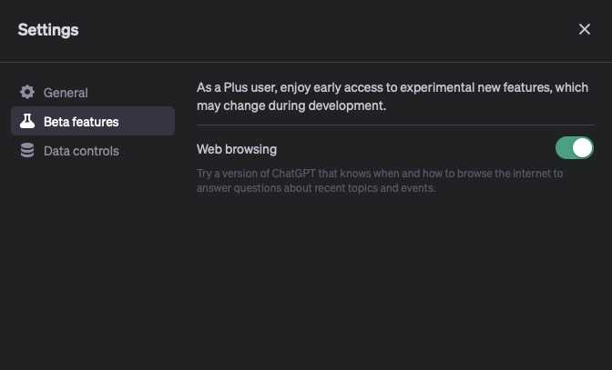 ChatGPT gained access to the Internet