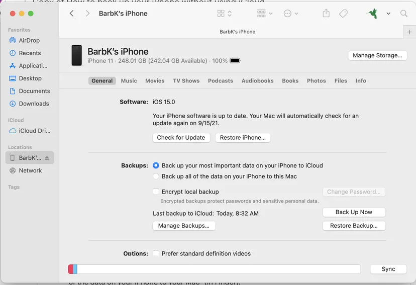 iPhone: how to backup with or without iCloud | Image 9 iPhone