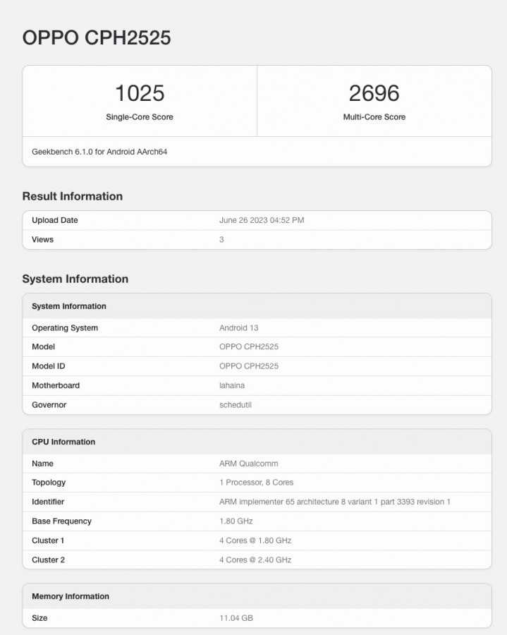 Oppo Reno10 and Reno10 Pro appeared on Geekbench | Image 6 Oppo