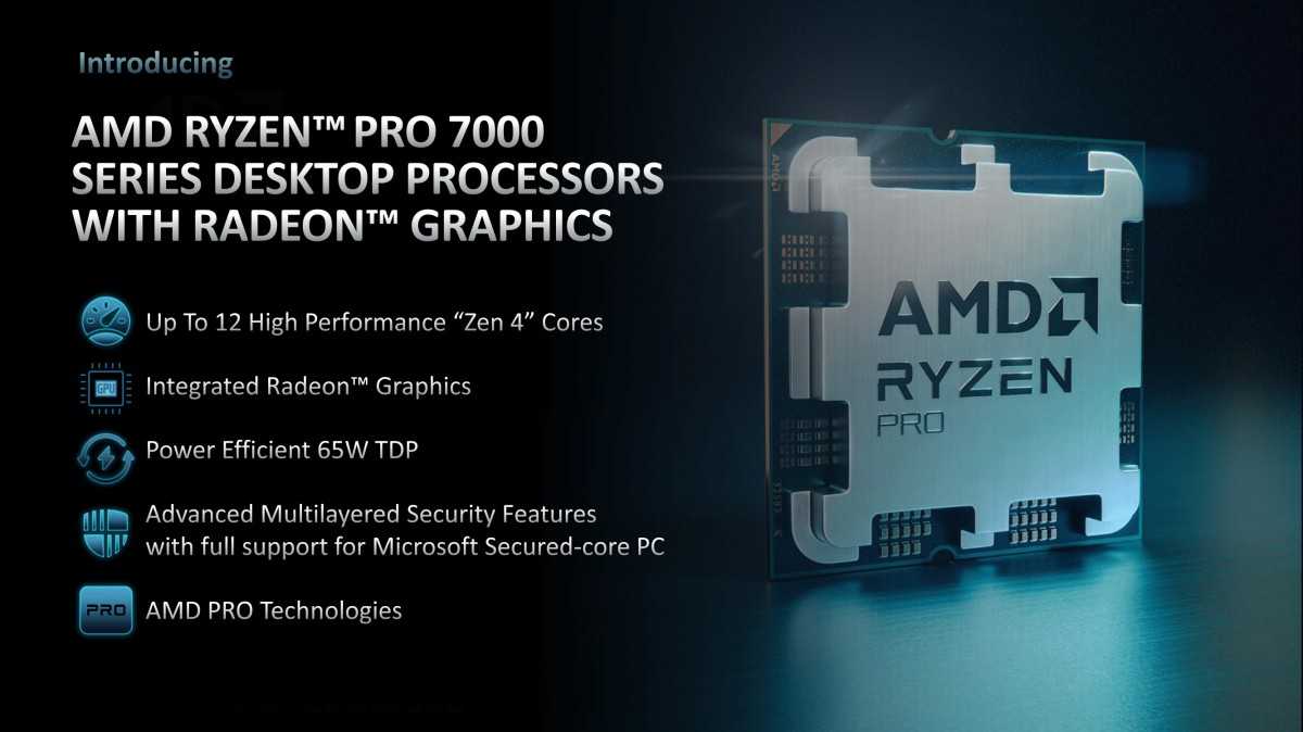 AMD Ryzen PRO 7000 series processors for business PCs and notebooks announced