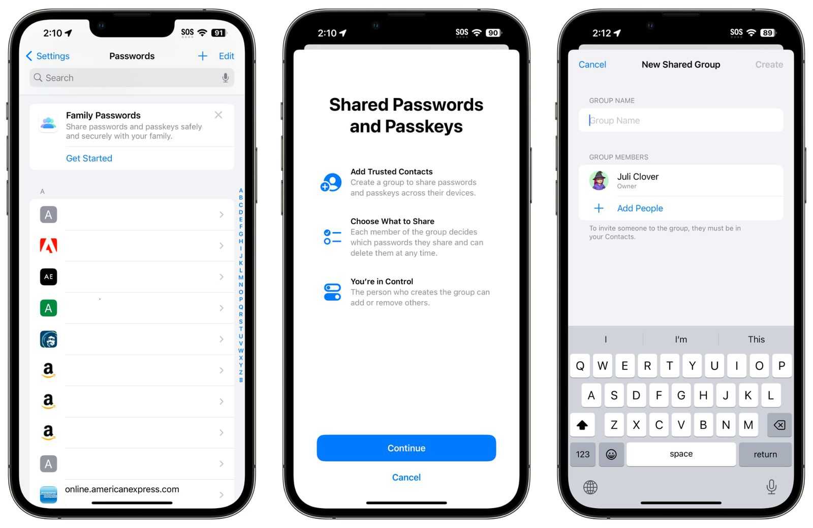 iOS 17 lets you share iCloud passwords with friends and family | Image 1 iOS 17 lets you share iCloud passwords with friends and family (ios 17 shared passwords)