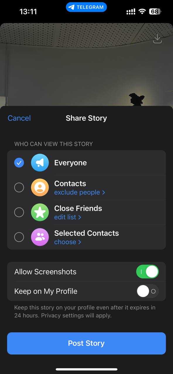 Stories on Telegram: everything you need to know about them | Image 9 Telegram