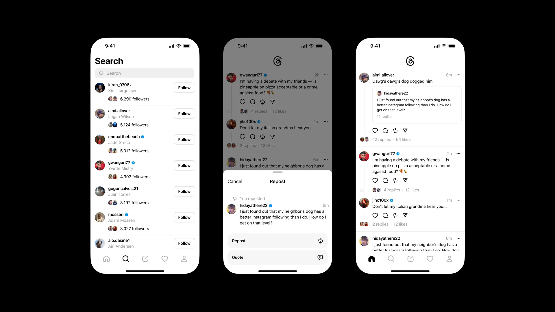 Meta* released Threads, new social network, Twitter analog | Image 3 Meta* released Threads, new social network, Twitter analog (4. flow screens english.png)