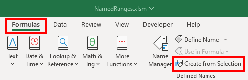 How to name a range in Microsoft Excel | Image 9 How to name a range in Microsoft Excel (create from selection 02 formulas tab create from selection)