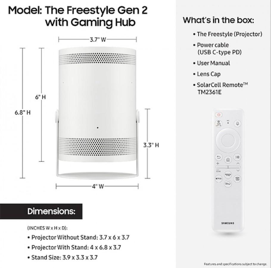 Samsung unveiled the Freestyle Gen 2 projector with built-in game streaming | Image 3 Samsung