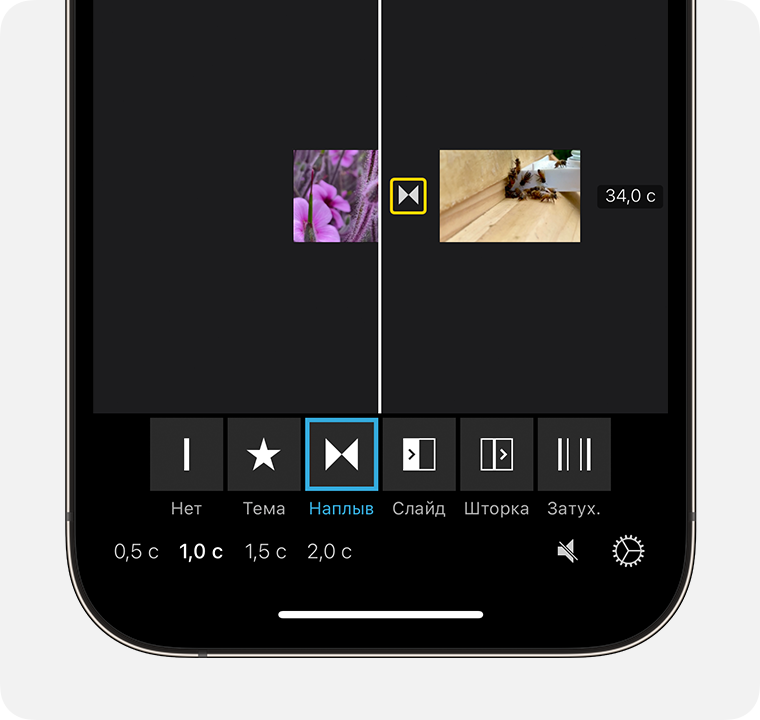 How to merge videos on iPhone | Image 6 How to merge videos on iPhone (ios 16 iphone 14 pro imovie transition cropped)