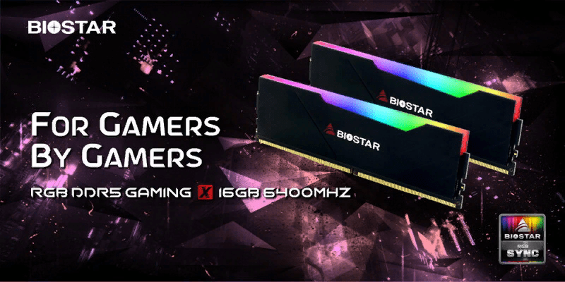 Biostar introduced RGB DDR5 GAMING X memory modules