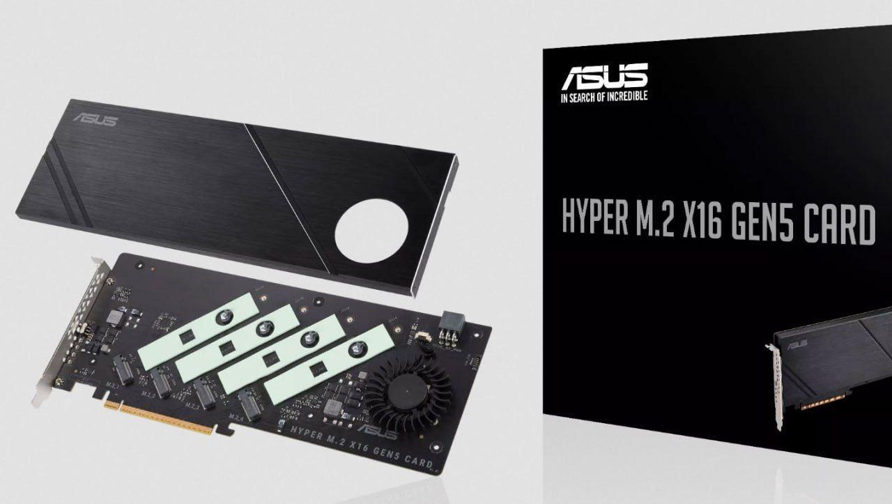 Asus introduced Hyper M.2 x16 Gen5 card for mounting four SSDs
