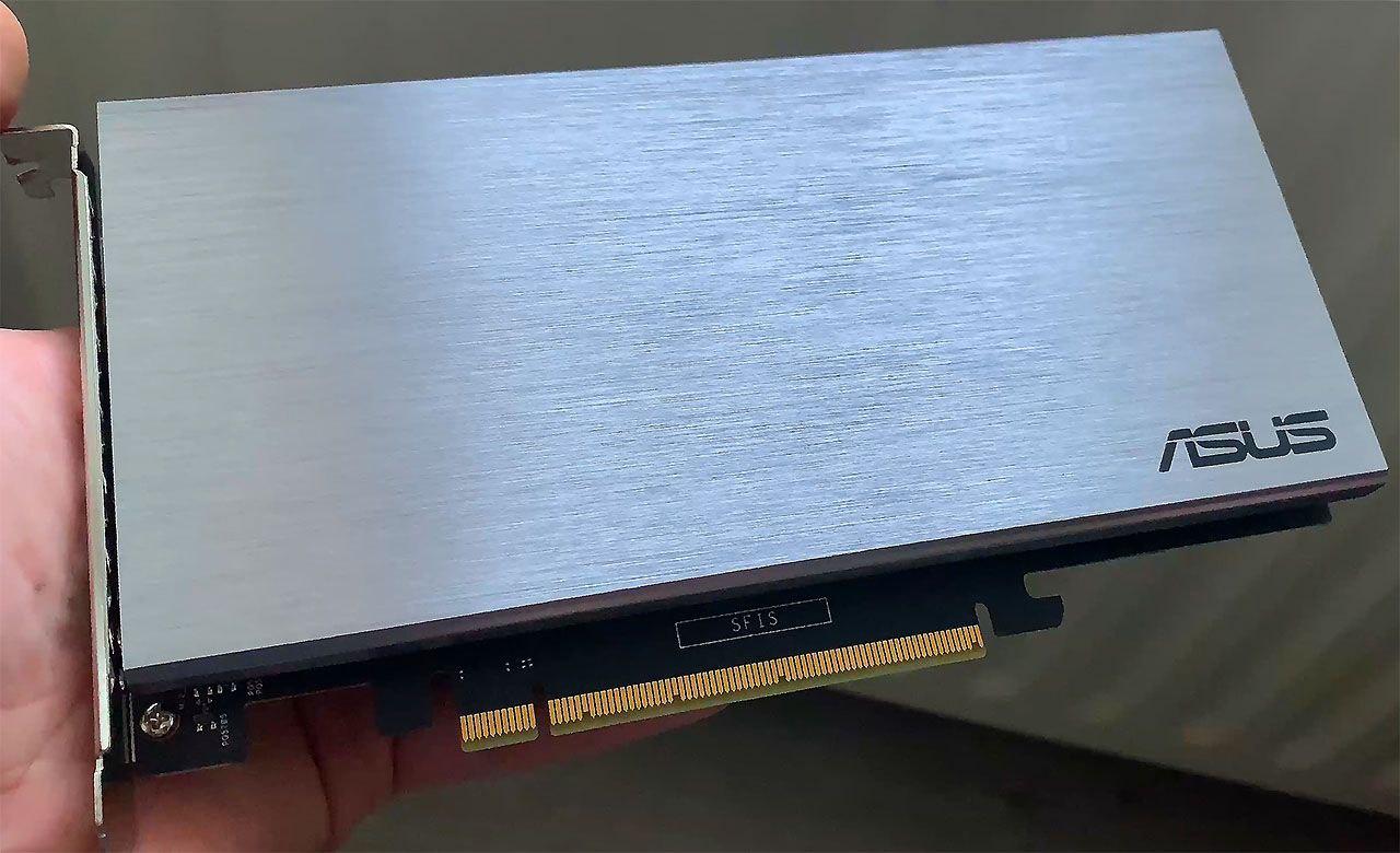 Asus unveiled a Hyper M.2 x16 Gen5 card to accommodate four SSDs | Image 1 Asus unveiled Hyper M.2 x16 Gen5 card to accommodate four SSDs (photo 2023 10 10 10 12 28 57)