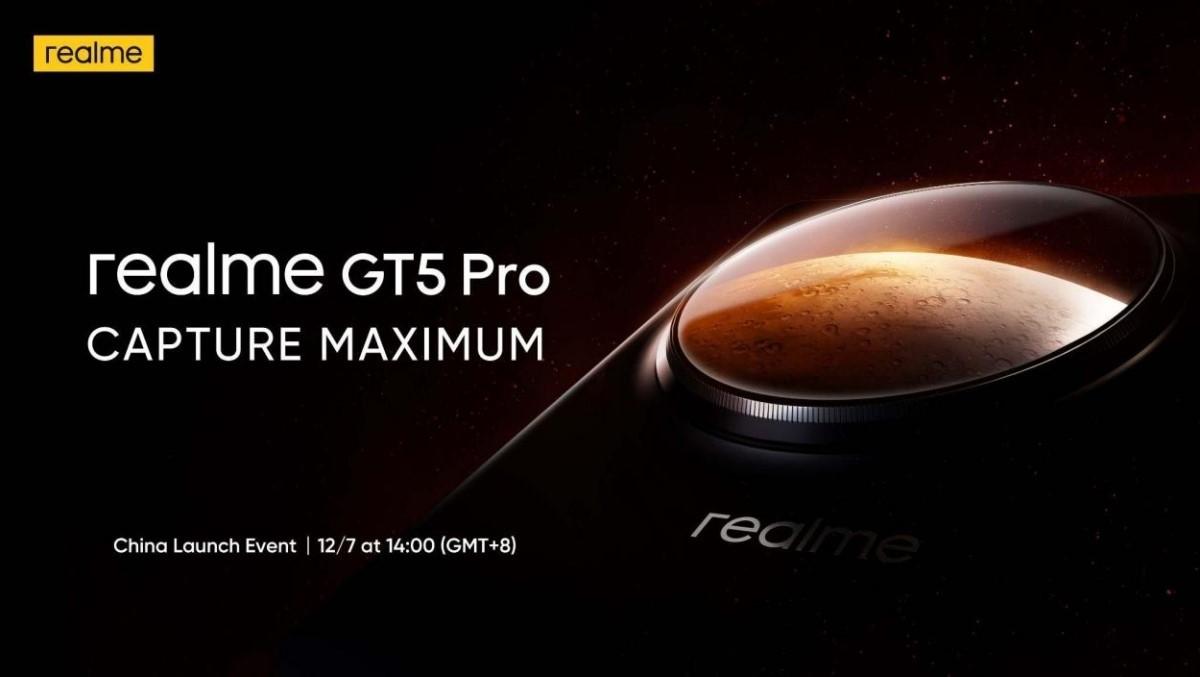 Realme will release the GT5 Pro on December 7