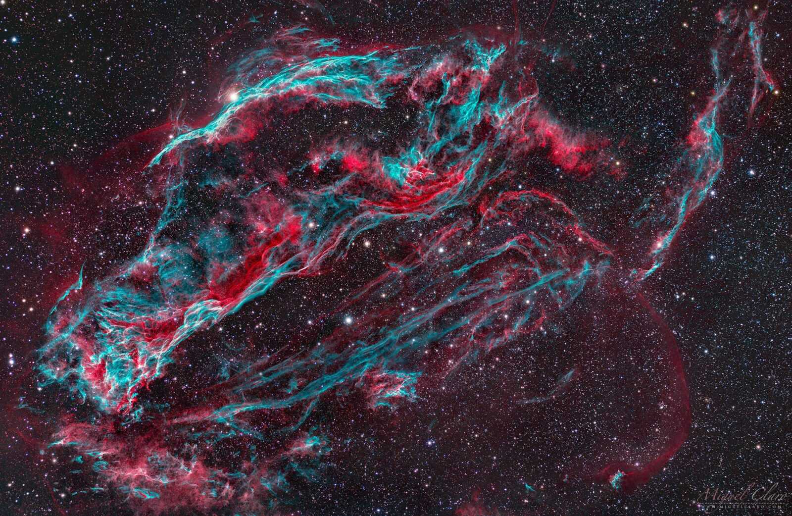 An astrophotographer has revealed a colorful image of the Veil Space Nebula