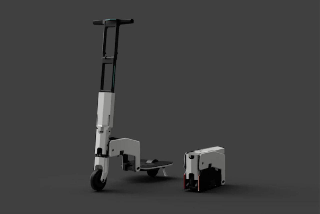 Arma folding electric scooter that fits in a briefcase