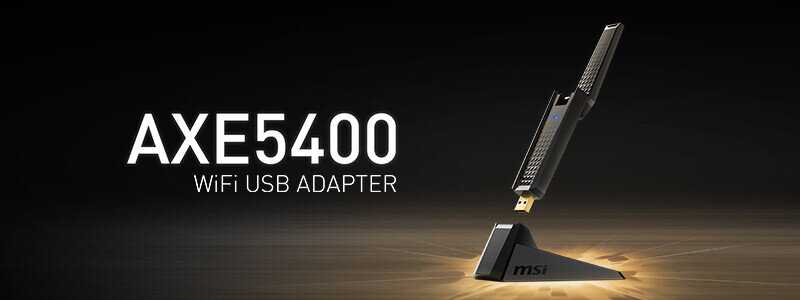 MSI has released a compact tri-band Wi-Fi 6E USB adapter – AXE5400