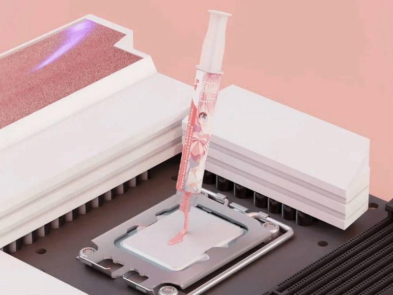CWTP has introduced a pink thermal paste for PC assemblies