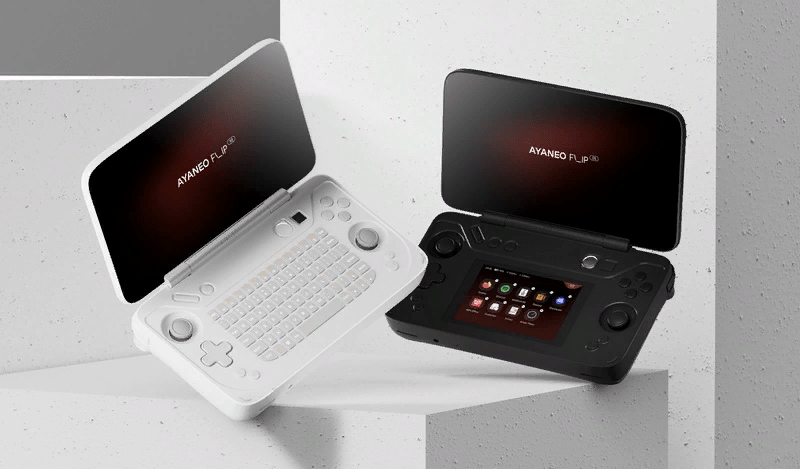 AyaNeo has unveiled a new line of Nintendo-inspired Flip handheld foldable consoles