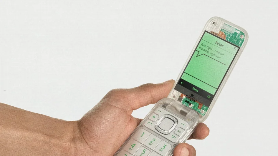 HMD has released the first teasers of the Boring Phone push-button clamshell