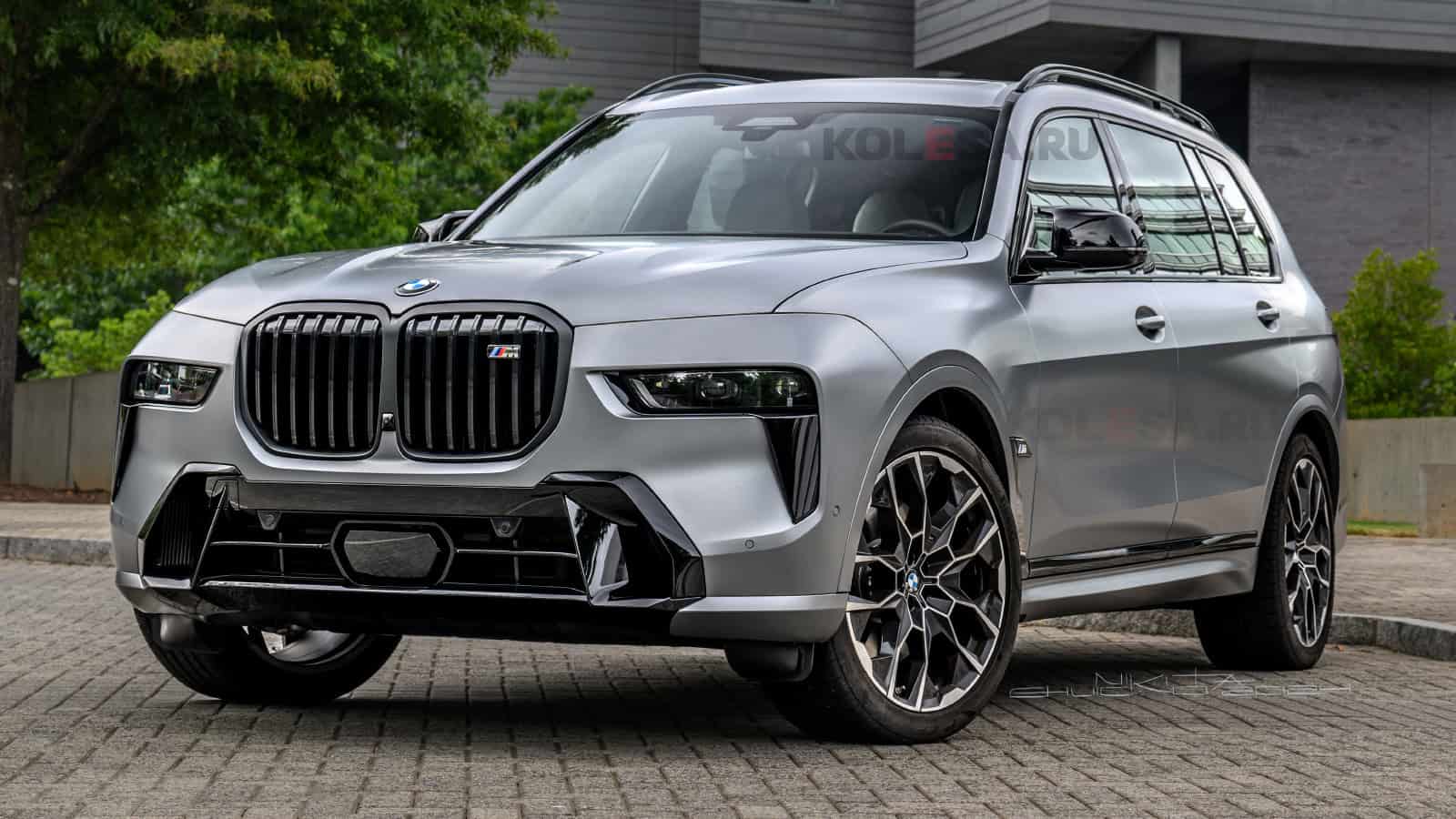 BMW 7 Series, X7 and XM get rid of split headlights in renderings | Image 1 BMW X7 visualization without split headlights / Kolesa