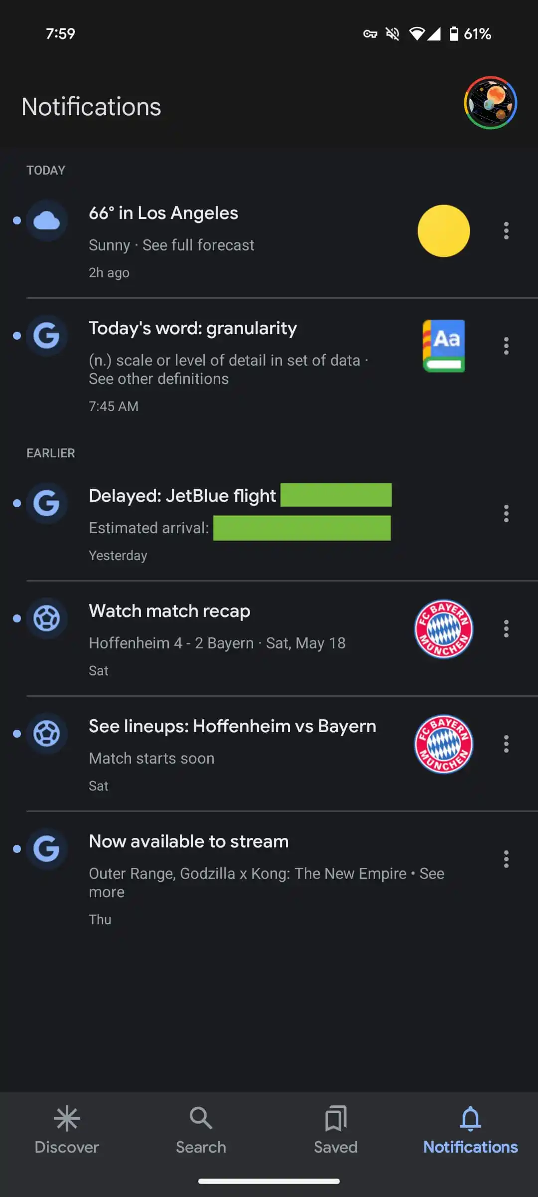 Google app gets "Notifications" tab on Android | Image 2 Google app gets "Notifications" tab on Android (google app notifications android 2.jpg)