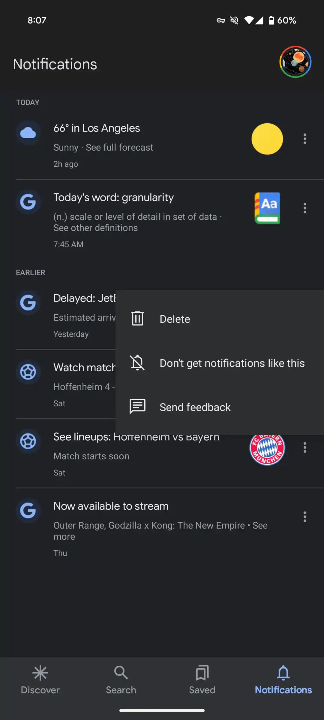 Google app gets "Notifications" tab on Android | Image 3 Google app gets "Notifications" tab on Android (google app notifications android 3.jpg)