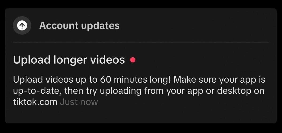 TikTok is testing uploading 60-minute videos | Image 1 TikTok