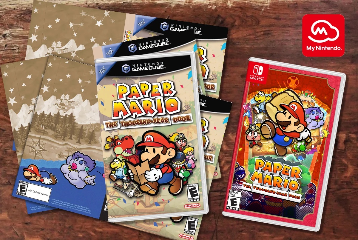 Nintendo celebrates the release of Paper Mario: TTYD, released in a “retro” cover for the GameCube