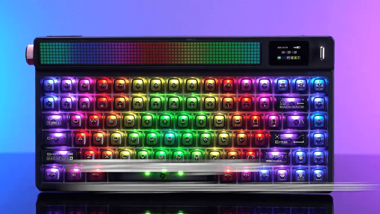 Machenike KT84 dual-screen mechanical keyboard unveiled