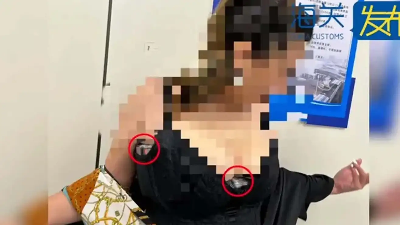 In China, a woman tried to smuggle 350 Nintendo Switch games in her bra