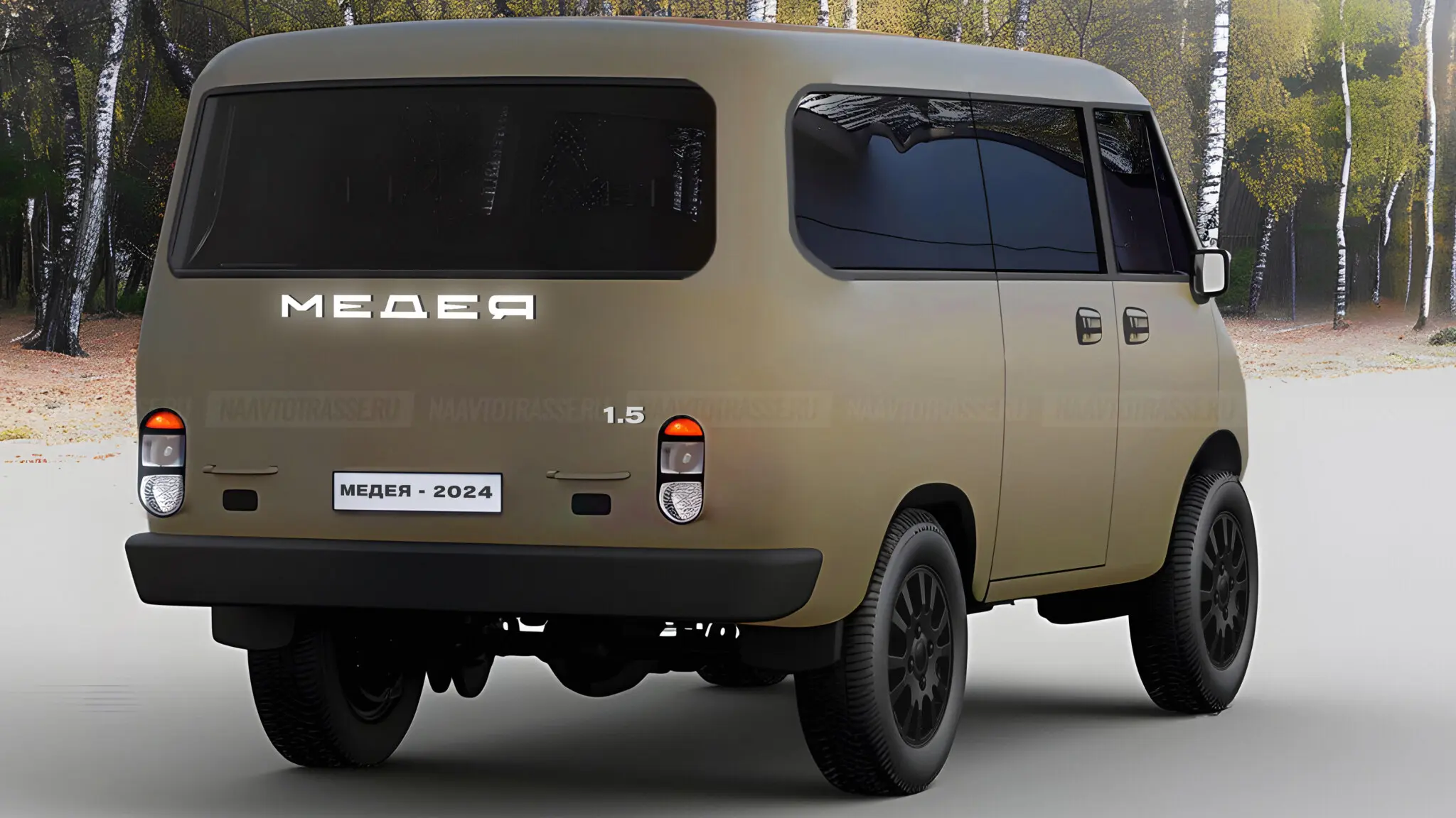 UAZ-450 "Medea" 2025: new minivan revealed in renderings | Image 2 UAZ-450 "Medea" 2025: new minivan revealed in renderings (gvti)