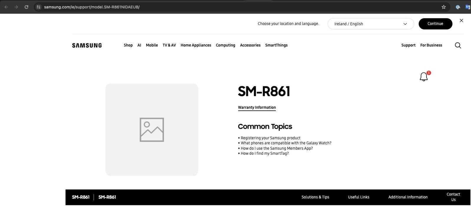 Samsung confirms Galaxy Watch FE (Fan Edition) | Image 2 Samsung confirmed the existence of Galaxy Watch FE (Fan Edition) (samsung galaxy watch fe support page 01)