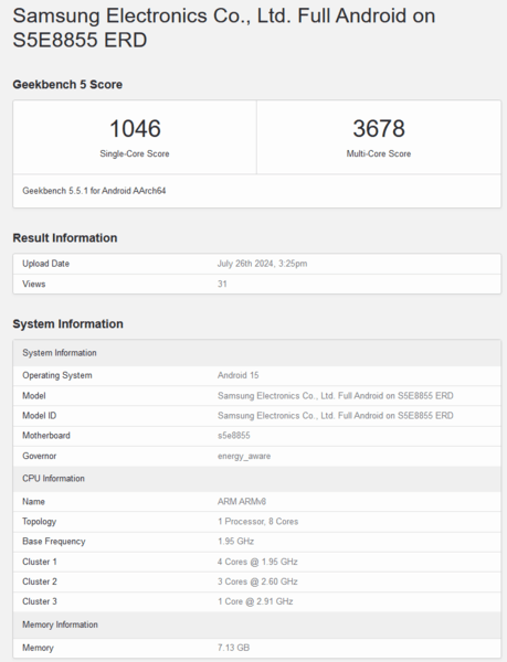 Exynos 1580 processor declassified ahead of presentation | Image 1 Exynos 1580 processor declassified ahead of presentation (image 85)