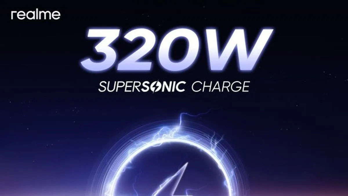 Realme’s 320W SuperSonic Charge charges the battery in less than 5 minutes Realme’s 320W SuperSonic Charge charges the battery in less than 5 minutes