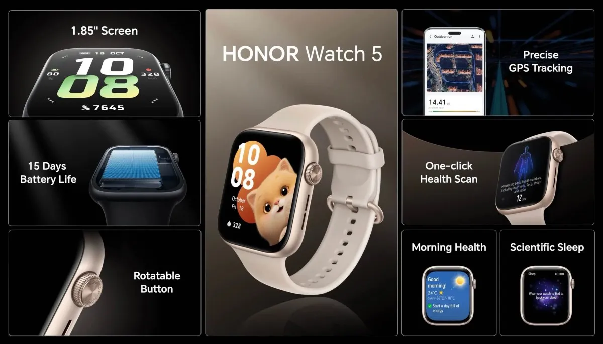 IFA 2024. Honor unveiled the ultra-thin Honor Watch 5 smart watch | Image 4 IFA 2024. Honor unveiled the ultra-thin Honor Watch 5 (gsmarena 005 2) smart watch