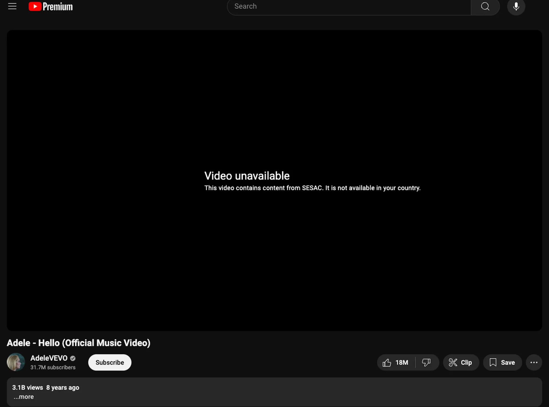 YouTube removed songs by Adele, Nirvana and other artists over dispute with SESAC | Image 1 YouTube removed songs by Adele, Nirvana and other artists over dispute with SESAC (youtube adele sesac.jpg)