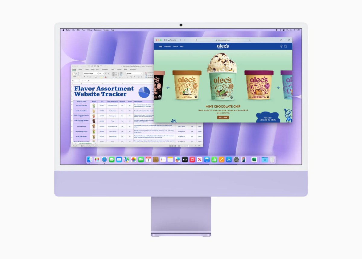 Apple unveiled a new 24-inch iMac with M4 chip and nanoglass | Image 2 Apple unveiled a new 24-inch iMac with M4 chip and nanoglass (apple imac m4 safari and)
