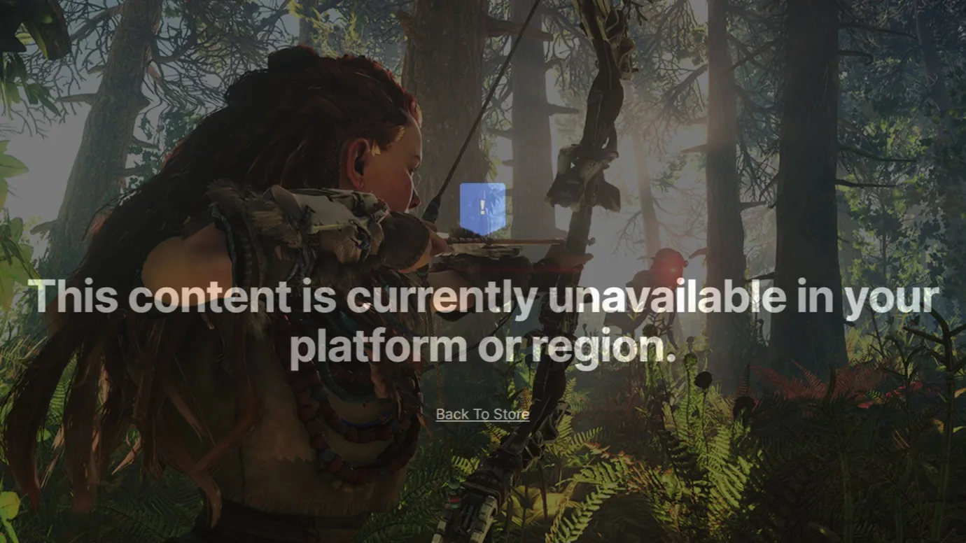 Sony blocked Horizon Zero Dawn purchase ahead of remaster release | Image 1 Sony blocked Horizon Zero Dawn purchase ahead of remaster release (horizon zero dawn egs removed 1.jpg)