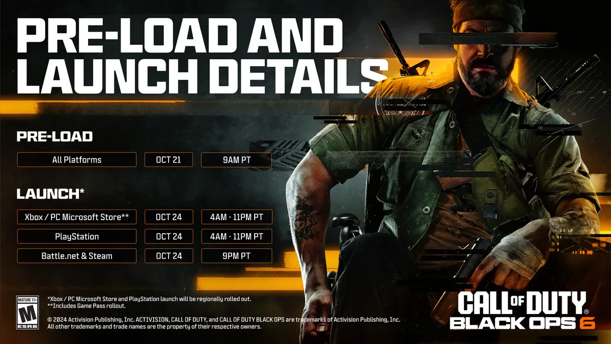 Call of Duty: Black Ops 6 - release time on PC, PlayStation and Xbox | Image 2 Call of Duty: Black Ops 6 - release time on PC, PlayStation and Xbox (xyffaozs8jusdys3cwpbhh 1200 80.jpg)