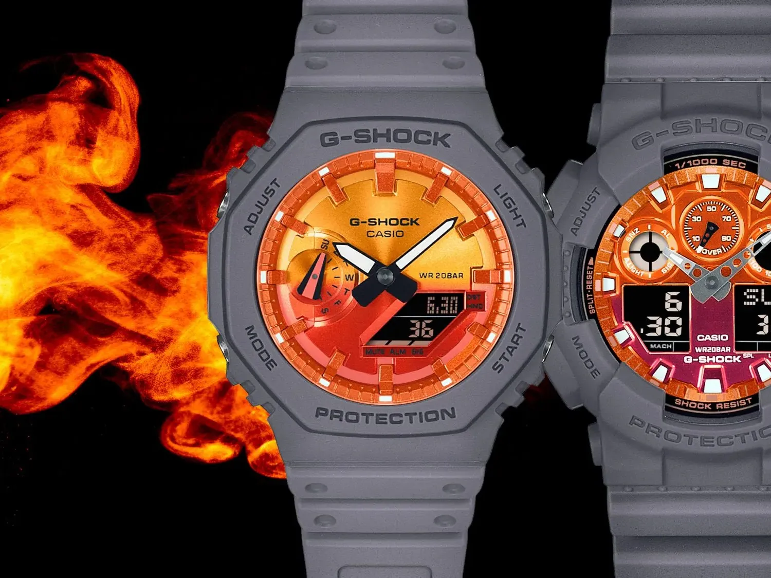 Casio unveiled a new series of G-SHOCK Flame Inside watches: the power of fire and determination Casio unveiled a new series of G-SHOCK Flame Inside watches: the power of fire and determination