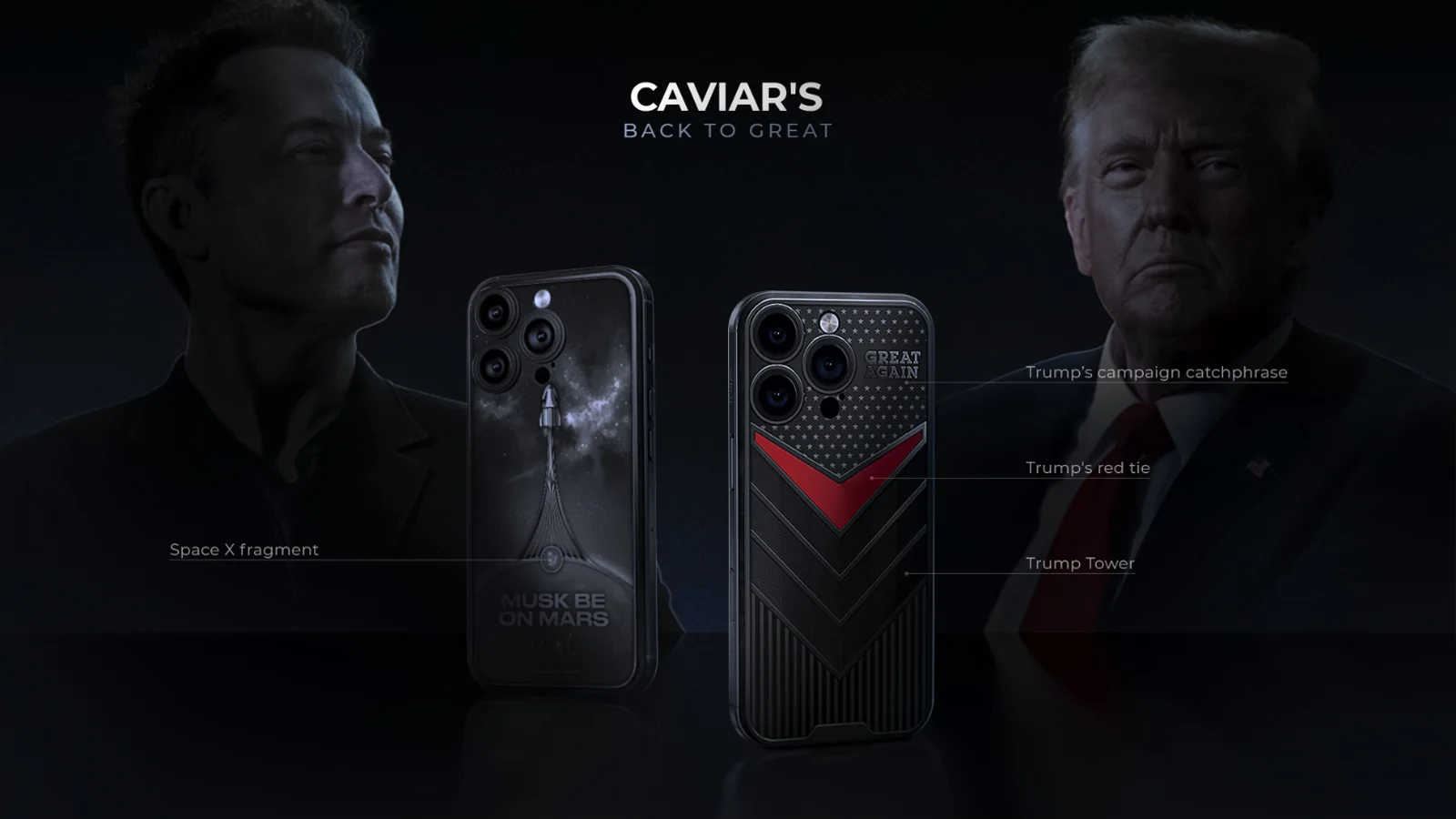 Caviar launches iPhone 16 Pro collection to honor Jobs, Trump and Musk