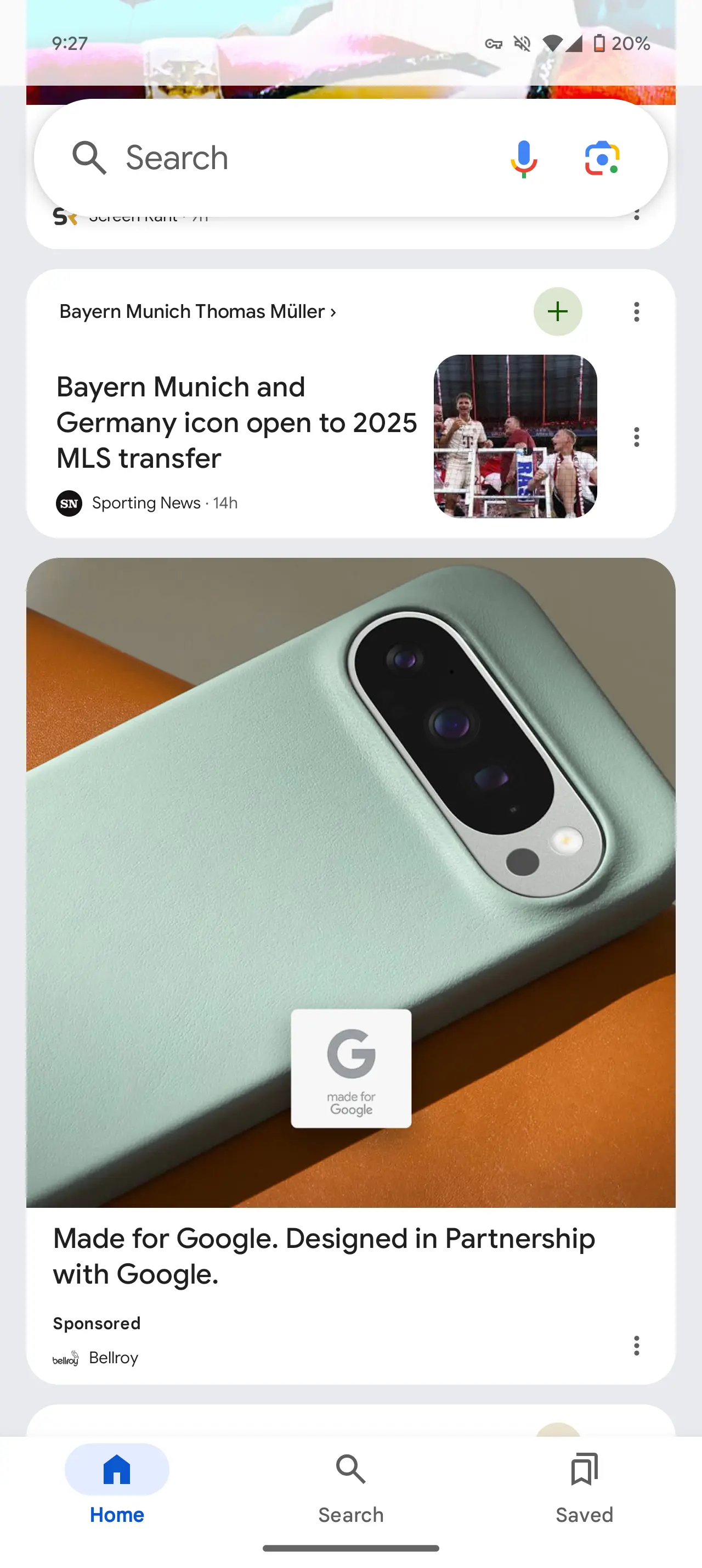 Google Discover is testing a new Material 3 style card design | Image 5 Google Discover is testing a new Material 3 style card design (google discover current 4.png)