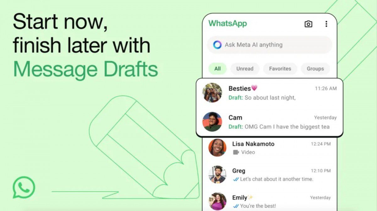 WhatsApp has added a feature to save draft messages | Image 1 WhatsApp