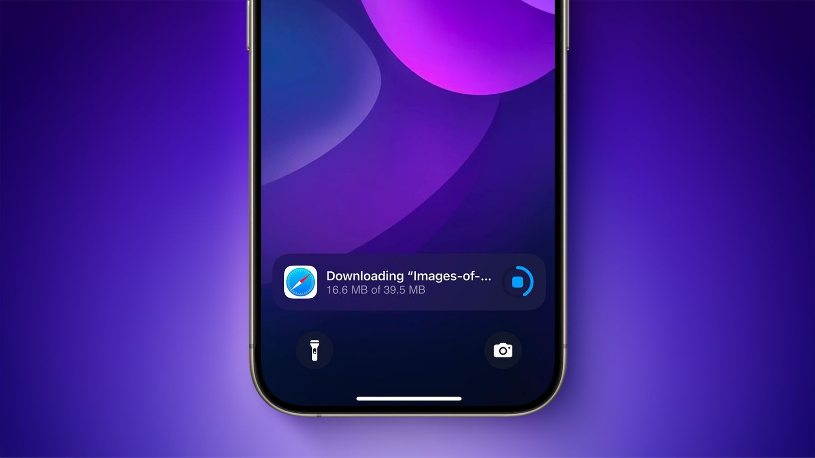 In iOS 18.2, you can track Safari downloads right on the lock screen