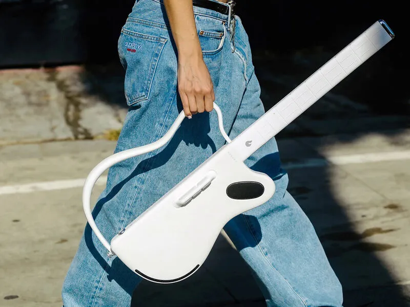 Startup Lava Music has made a guitar with AI and an unusual interface