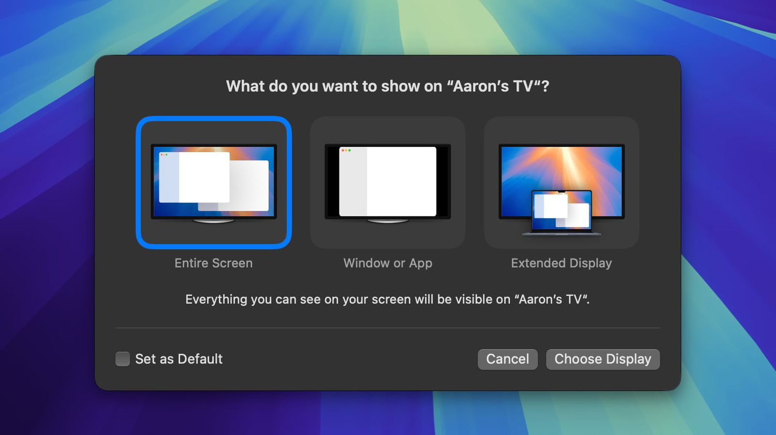 There are new AirPlay options in macOS Sequoia 15.2 Beta