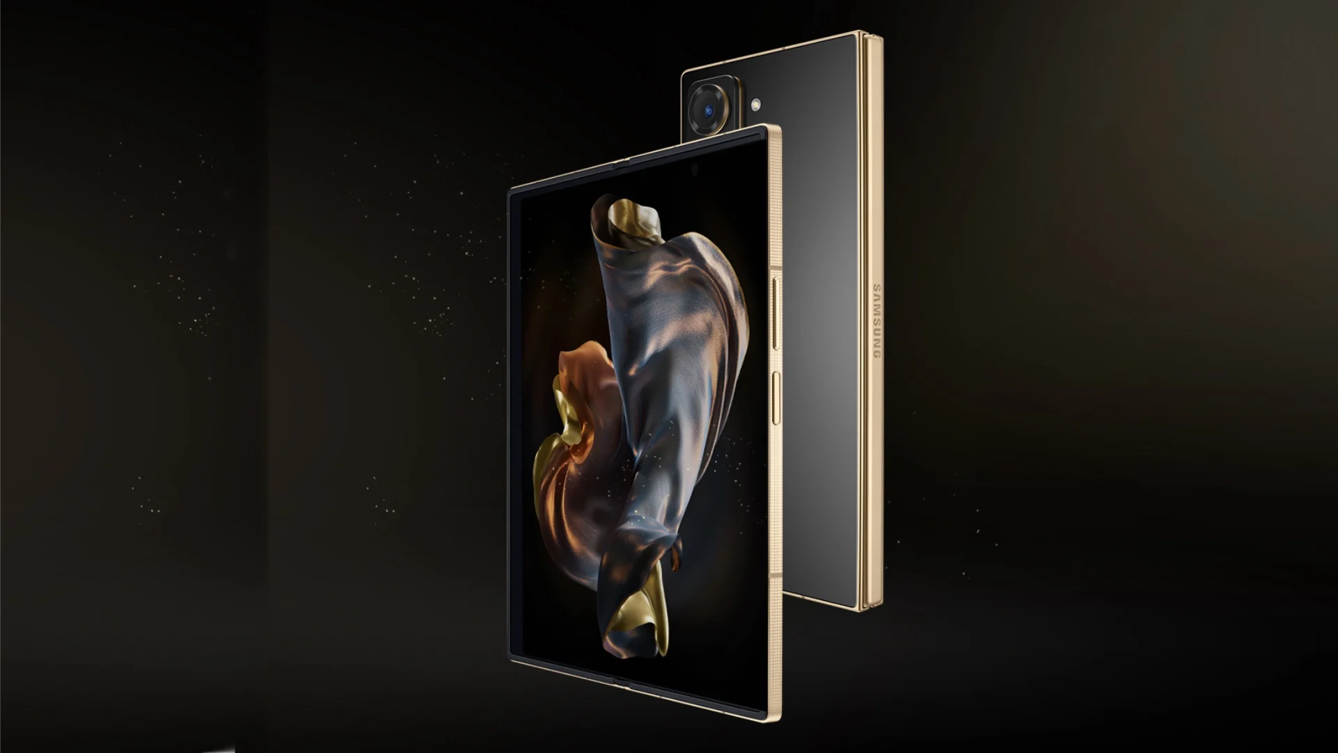 Samsung W25 foldable phone with Gold Armored aluminum frame unveiled
