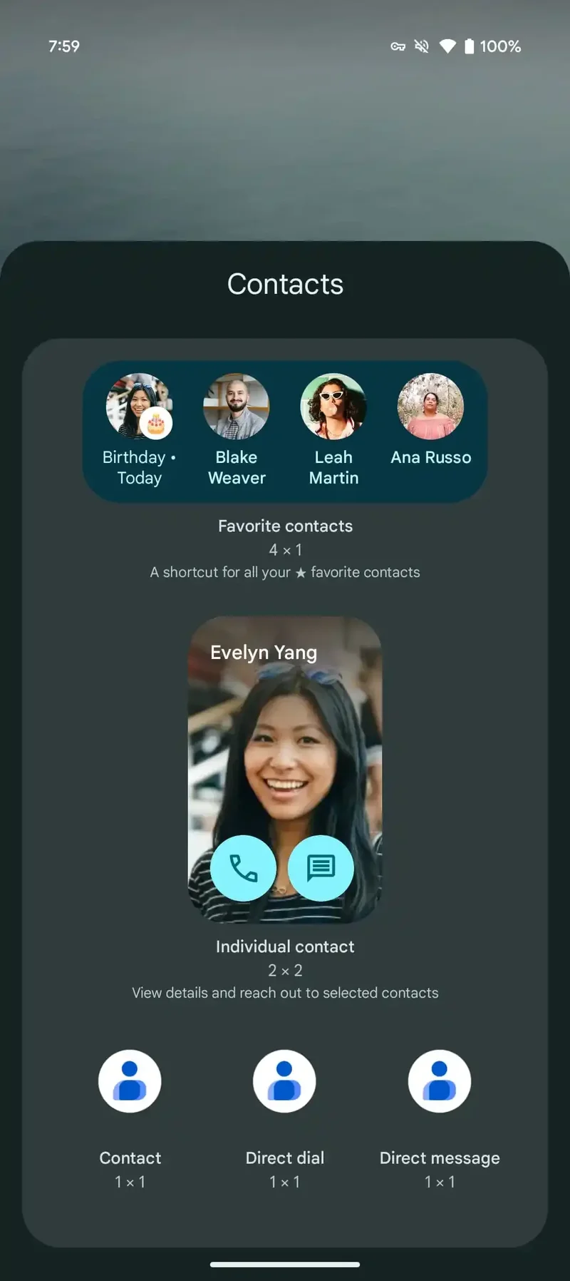 Google has improved the design of the Favorite Contacts widget | Image 2 Google Contacts