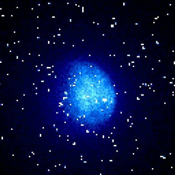Outcomes 2024: AI, quantum technologies and breakthroughs in energy and space | Image 5 Captured with a high-sensitivity camera: radioluminescence emitted by a synthetic diamond film made from radioactive carbon-14.
University of Bristol