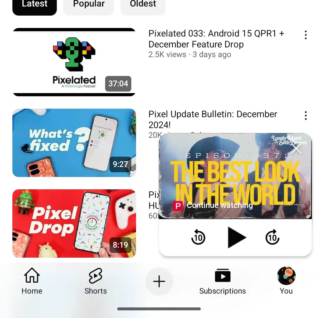 YouTube updated mobile app interface: transparent bottom bar and other changes | Image 2 YouTube updated mobile app interface: transparent bottom bar and other changes (youtube translucent bottom bar 2)