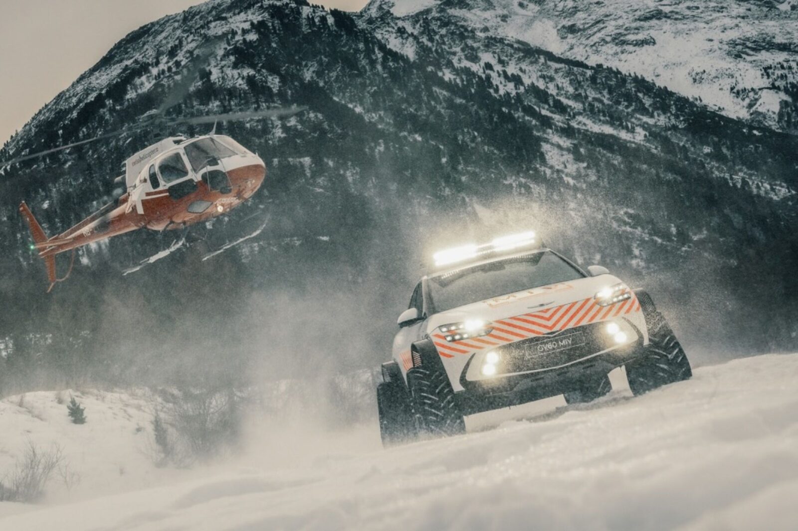 Genesis turned the GV60 into a snowmobile for an experiment | Image 3 Genesis turned the GV60 into a snowmobile for an experiment (250124 genesisshowcasesgv60mountaininterventionvehicleconceptatdavos2025 2)