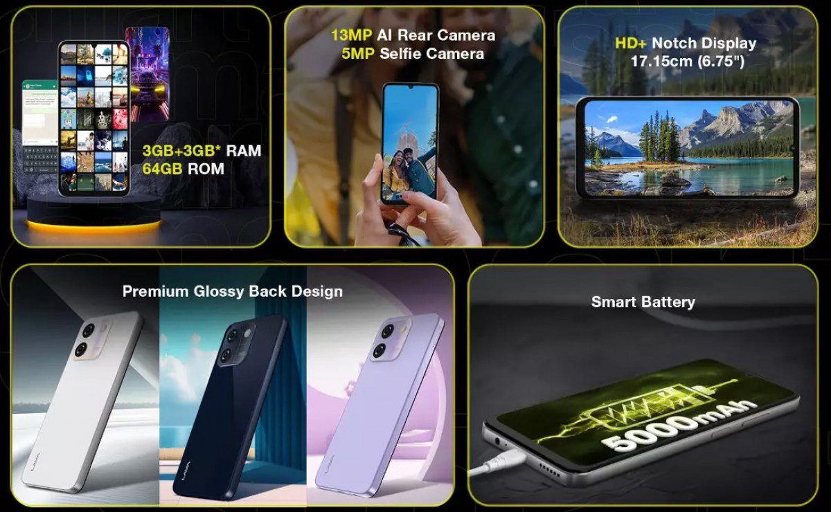 Budget smartphone Lava Yuva Smart | Image 2 unveiled Lava Yuva Smart (gsmarena 002 7) budget smartphone unveiled